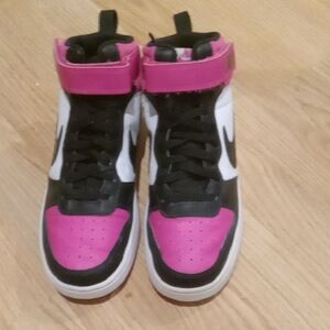Nike Kids Boots - Pink, Black, and White